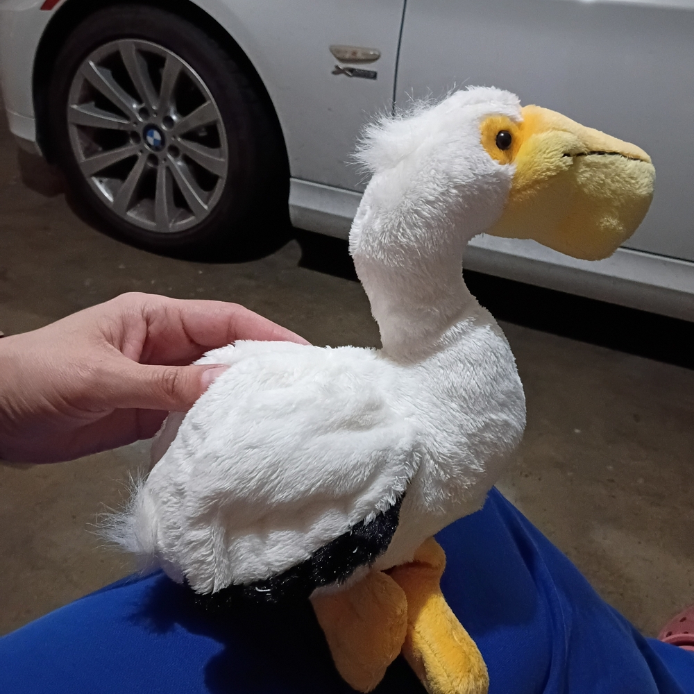 GANZ White and Yellow Plush Bird Stuffed Animal